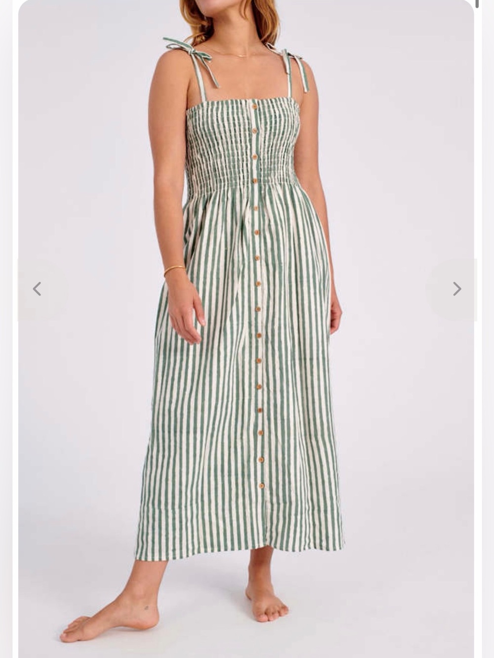 Emerson Fry Santiago Sundress in Moss Stripe